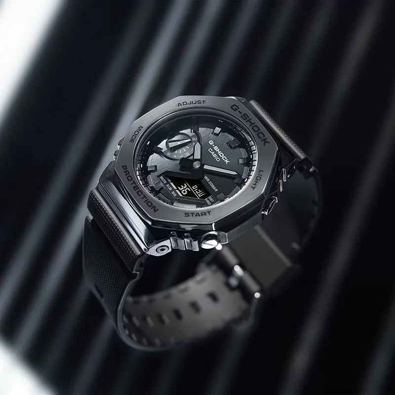 Casio G-Shock Black IP Black Dial Men's Watch-  GM-2100BB-1A